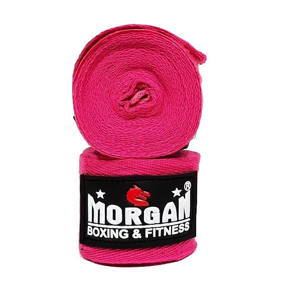 Morgan Cotton Boxing Hand Wraps 180inch - 4m Long (Pair)