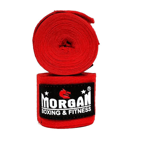 Morgan Cotton Boxing Hand Wraps 180inch - 4m Long (Pair)