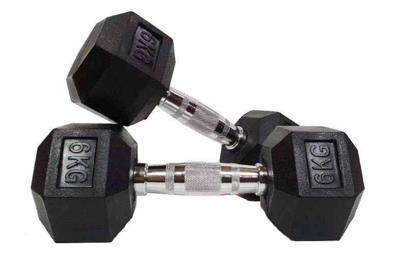 Morgan Rubber Hex Dumbbells - Pair