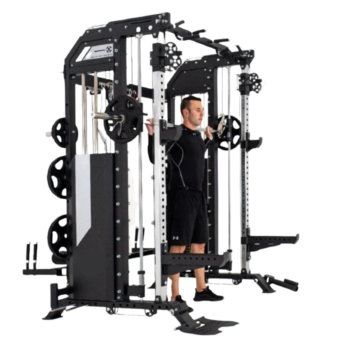 Morgan Rapid Motion - Commercial Smith Machine Power Rack and Functional Trainer 3 in 1