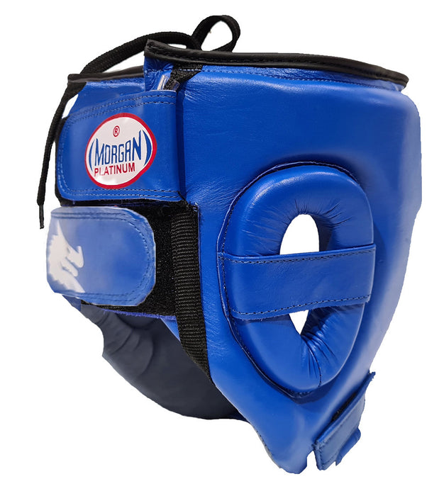 Morgan Platinum Open Face Leather Head Guard