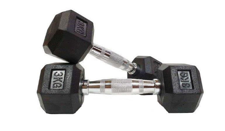 Morgan Rubber Hex Pack 110kg (1-10kg) + Vertical Stand