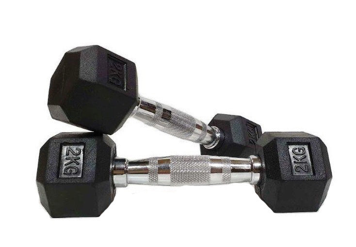 Morgan Rubber Hex Pack 110kg (1-10kg) + Vertical Stand