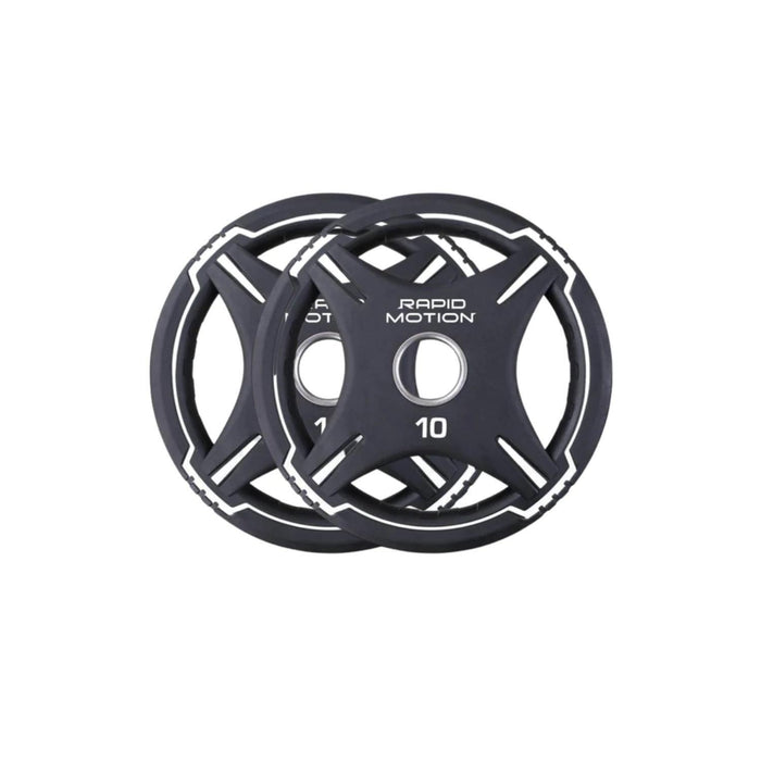 Morgan Quad-Grip PU Olympic Plates 10kg (Pair)
