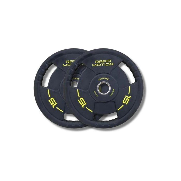 Morgan Rapid Motion Tri-Grip PU Olympic Plates (Pair) 1.25kg - 25kg