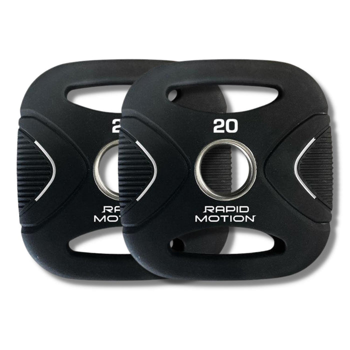 Morgan Rapid Motion PU Square Olympic Weight Plates (Pair) 2.5 - 20kg