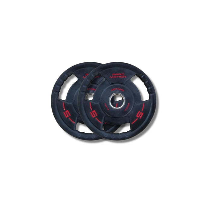 Morgan Rapid Motion Tri-Grip PU Olympic Plates (Pair) 1.25kg - 25kg