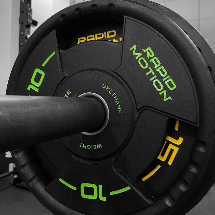 Morgan Rapid Motion Tri-Grip PU Olympic Plates (Pair) 1.25kg - 25kg