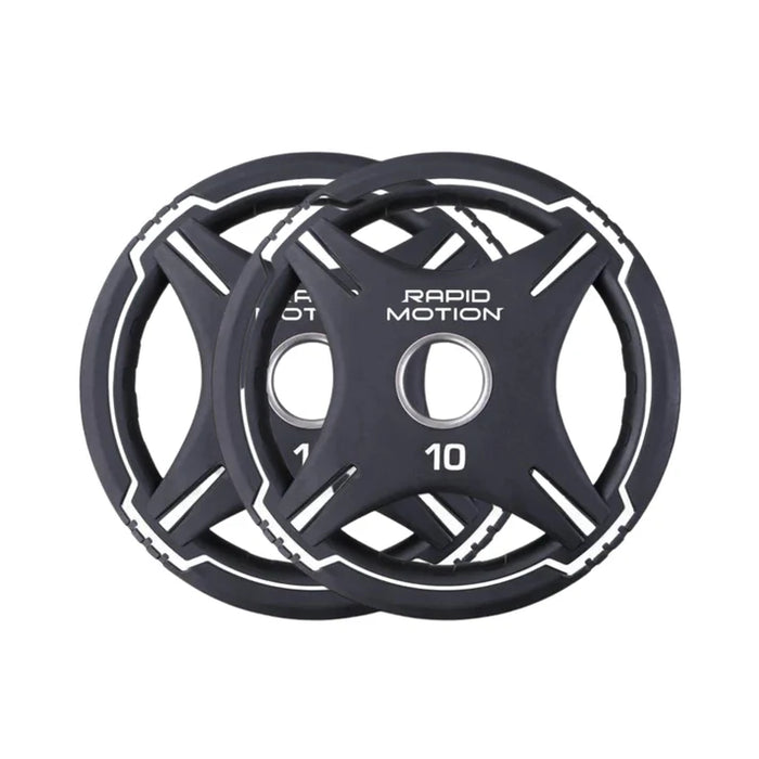 Morgan Rapid Motion Quad-Grip PU Olympic Plates 1.25kg - 25kg (Pair)