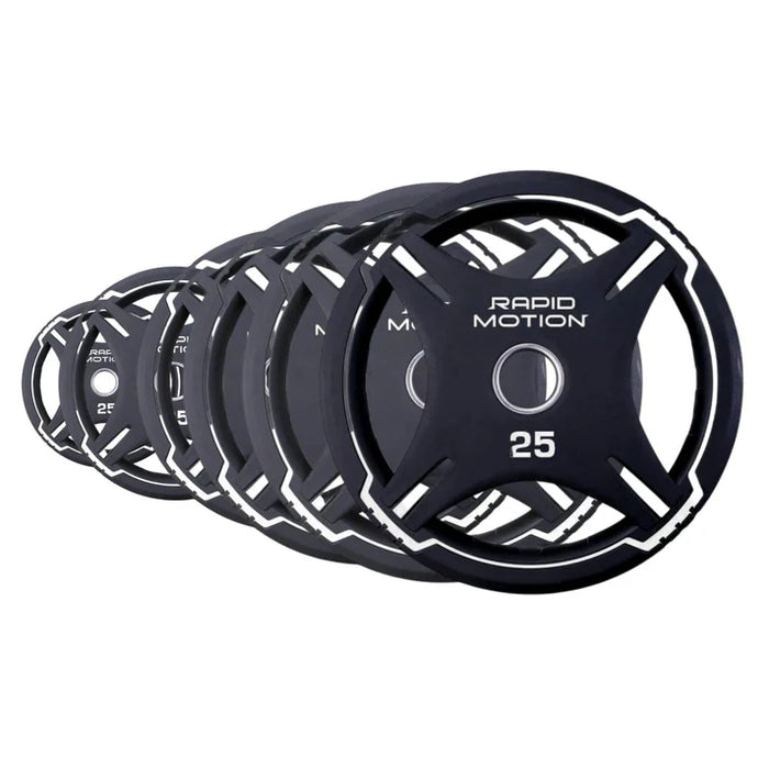 Morgan Rapid Motion Quad-Grip PU Olympic Plates 1.25kg - 25kg (Pair)