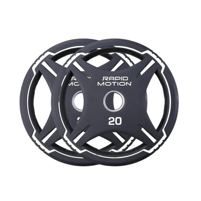 Morgan Rapid Motion Quad-Grip PU Olympic Plates 1.25kg - 25kg (Pair)