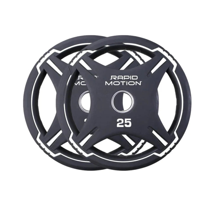 Morgan Rapid Motion Quad-Grip PU Olympic Plates 1.25kg - 25kg (Pair)
