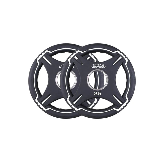 Morgan Rapid Motion Quad-Grip PU Olympic Plates 1.25kg - 25kg (Pair)